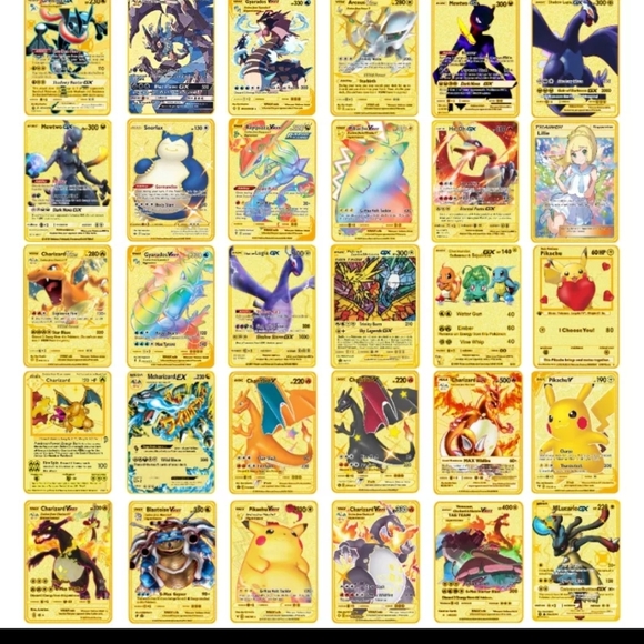 Pokemon | Toys | Pokemon Gold Cards V Vmax Gx Foil Card | Poshmark